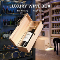 Boîte à vin en bois personnalisée de luxe avec logo gravé, vente en gros, emballage pour vin rouge, boîte cadeau recyclable pour champagne, Monlith