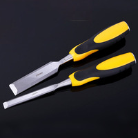 4PCS Outils de sculpture sur bois en acier CR-V Ciseaux plats pour le travail du bois Couteaux de sculpture sur bois pleine grandeur