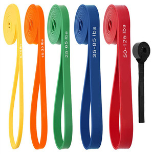 High Quality TPE Resistance <strong>Loop</strong> Bands-5 Resistance Levels Durable &amp; Waterproof for Gym Fitness Yoga Exercises - Product Image 1