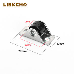 LINKCHO 0,5 Zoll <span class=keywords><strong>Mini</strong></span>-Schwenkrollen mit Bremse, Geräuscharme Nylonräder für Krankenhaus, Schule, Bad, Esszimmermöbel - Langlebig - Product Image 2