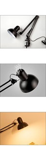 Manicure Table Lamp Nail Desk Night Light Fixture With Clamp <b>Computer</b> Office <b>Accessories</b> Vintage LED Folding Book Read Writing - Product Image 4