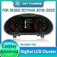 Pour Skoda Octavia 2016-2022, écran LCD numérique, système Linux, CarPlay sans fil, Android Auto, multiples thèmes UI, Plug and Play