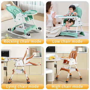 Silla de Comer Plegable para Bebés 2026, Silla <span class=keywords><strong>Mecedora</strong></span> Multifuncional para Sentarse y Recostarse, para Bebés de 0 a 6 Años - Product Image 2