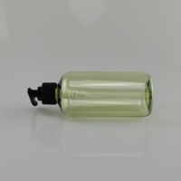 Bouteilles à pompe carrées en plastique de 350 ml, en promotion, pour lotion, avec logo PP, pour soins de la peau, parfum, crème, eau