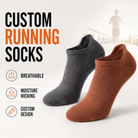 Chaussettes de course personnalisées invisibles, respirantes, anti-humidité, chaussettes de sport à la cheville, design personnalisé pour les sports de plein air et le jogging