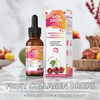 Gouttes de collagène aromatisées aux fruits pour adultes, compléments alimentaires antioxydants pour la beauté, la santé de la peau, des ongles, des articulations et des os, amélioration de la force osseuse, vitamines orales