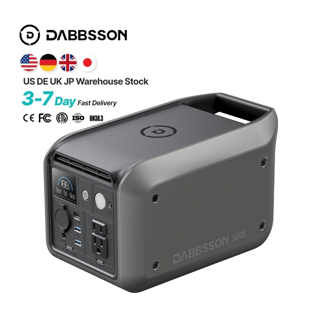 Dabbsson 300W Mini Camping Solar Generator Portable Station LiFePO4 Battery Pure Sine Wave Inverter MPPT Car Solar Panel