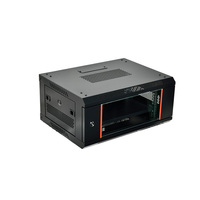 Armoire de serveur réseau 19 pouces 4U murale en acier SPCC avec revêtement en poudre, boîtier de données 600x450, porte vitrée, IP20, charge statique 1000 kg