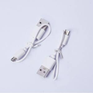 Cable de Carga USB Tipo C al por Mayor, Blanco, 0.2m, Micro Trenzado, TPE/PVC, Conductor de Cobre Puro, 0.5A 0.8A, Conectores Tipo C para Auriculares - Product Image 3