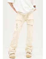 Design personnalisé pour hommes Jeans personnalisés pour hommes Pantalon en denim évasé Jean en denim cargo de haute qualité pour hommes Plantes