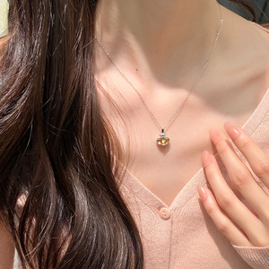 Collier pendentif 9 pierres de grenat fines en forme de fruits de fraise, en argent sterling 925, pierre naturelle taille poire 5*7mm, bijou cadeau d'anniversaire - Product Image 5