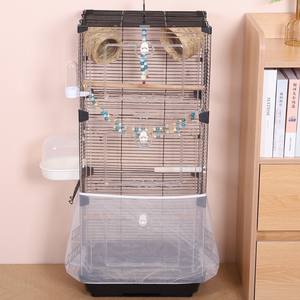 Papağanlar ve Muhabbet Kuşları için Büyük Kuş Kafesi Dayanıklı Çevre Dostu Plastik Demir Çerçeve Özelleştirilmiş Boyut Kutu Ambalajı Plastik Tepsi Dahil - Product Image 3