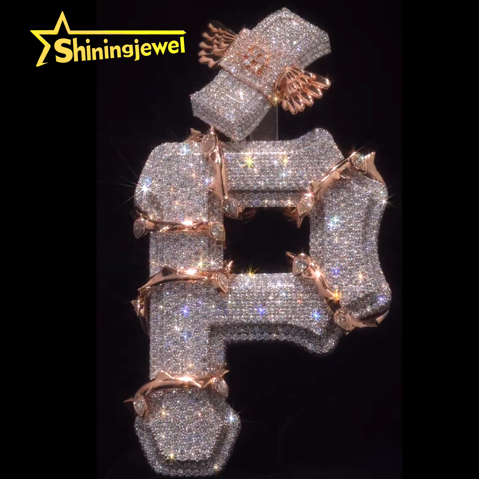 moissanite alphabet charms