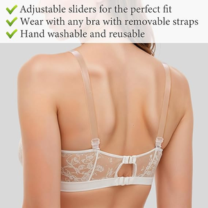 <span class=keywords><strong>Sujetador</strong></span> con correas <span class=keywords><strong>transparentes</strong></span> y realce en la espalda <span class=keywords><strong>Sujetador</strong></span> transparente sin espalda Ajustable Invisible Correa para el hombro Accesorio de <span class=keywords><strong>sujetador</strong></span> - Product Image 6