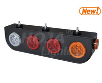Boîte à feux arrière à LED pour camion, remorque, feu arrière Stop/Tail/Turn/Back-Up Combinaison SAE/DOT/FMVSS108 Conforme