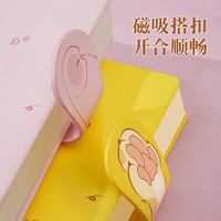 Diario de Mascotas Adorable para Estudiantes, Cuaderno con Diseño de Corgi y Gato, Cubierta de PU, Disponible en Stock, Papelería Creativa, Regalo