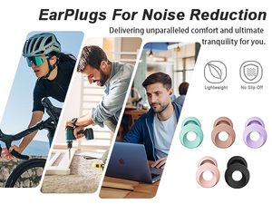 Embouts d'oreille en mousse à mémoire de forme de 4 tailles, bouchons d'oreille silencieux, protection auditive pour festivals, réduction du bruit, bouchons d'oreille en silicone pour dormir - Product Image 6