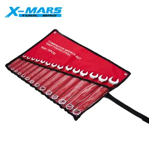 X-mars 아마존 핫 세일 접이식 롤링 도구 파우치 가방 조합 스패너 세트 롤 렌치 도구 가방