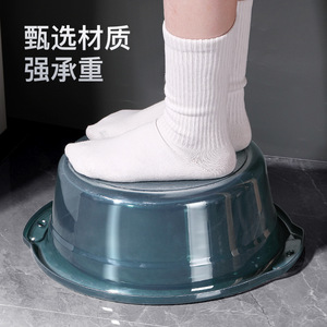 Large Transparent Thickened Washbasin With Double Handles For Home Bathroom Laundry Student Dormitory - Product Image 2