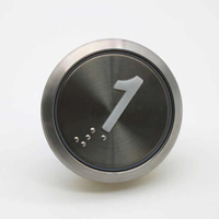 Bouton d'ascenseur haute visibilité avec affichage compatible Otis pour une indication claire