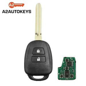 Toyota Yaris için A2AUTOKEYS 2014-2017 Vios 2013-2016 TOY43 B71TA 2 düğmeler 433MHz 89070-0D580G/H çip akıllı uzaktan araba anahtarı