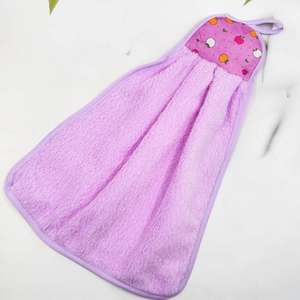 Toalla colgante de coralina con diseño de dibujos animados, paño de cocina lindo y absorbente, toalla de mano de 2 dólares. - Product Image 2