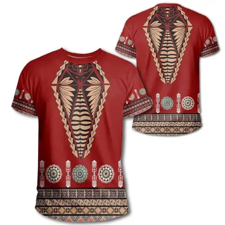 Nieuw Design Luxe Heren Sport Shirts Goedkope Groothandel Op Maat Polynesische Tribale Tonga Kolisi Tonga T-Shirt Plus Size Heren T-Shirts