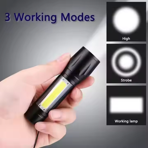 Linterna táctica <span class=keywords><strong>de</strong></span> linterna LED lateral COB <span class=keywords><strong>de</strong></span> luz blanca para exteriores, linterna <span class=keywords><strong>de</strong></span> Camping <span class=keywords><strong>de</strong></span> <span class=keywords><strong>aluminio</strong></span> recargable por USB - Product Image 2