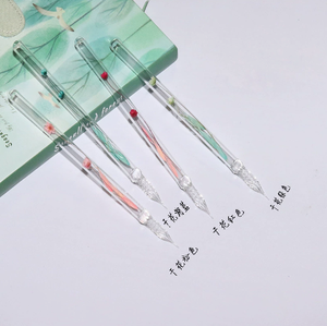 Ensemble de stylos à plume en verre spiralé avec encre et repose-stylo en cristal, décoration florale, stylo de calligraphie, boîte cadeau - Product Image 3