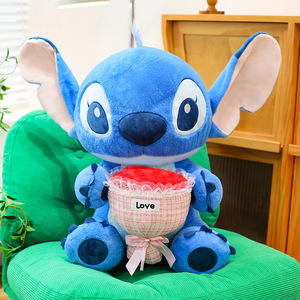 Nuevo Peluche <span class=keywords><strong>de</strong></span> <span class=keywords><strong>Stitch</strong></span> con Temática <span class=keywords><strong>de</strong></span> Rosas, <span class=keywords><strong>Muñeco</strong></span> <span class=keywords><strong>de</strong></span> Peluche <span class=keywords><strong>de</strong></span> Angel <span class=keywords><strong>Lilo</strong></span> & <span class=keywords><strong>Stitch</strong></span> - Product Image 1