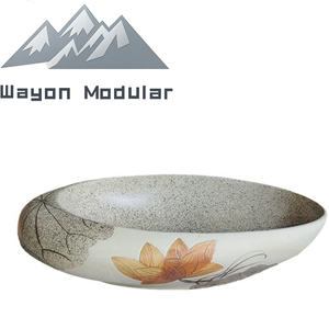 อ่างล้างหน้า<span class=keywords><strong>เซ</strong></span>รามิกรูปบัววาดด้วยมือหรูหราสำหรับอ่างล้างมือในห้องน้ำที่ทันสมัยหรูหรา - Product Image 2