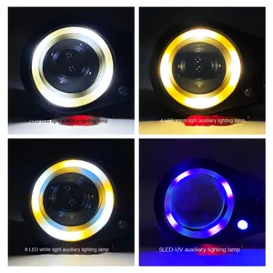 Loupe grossissante 30X rechargeable par USB, 8 LED et 5 UV, lentille optique de 22 mm, loupe de poche pliable illuminée - Product Image 5