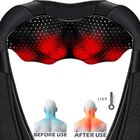 Masseur du dos avec chaleur, appareil de massage Shiatsu pour le cou et le dos avec pétrissage des tissus profonds