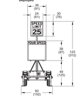Señal de Tráfico Portátil con Radar de Velocidad, Reflector Blanco de Aluminio, Fabricada en China, con Sistema VMS