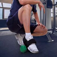 Leajoy Tibialis Trainer : Sangle de cheville réglable en nylon pour soulagement des périostites tibiales, fixation pour haltères, entraînement des flexeurs de hanche, noir