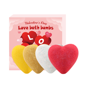 Valentinstag Handgemachte Natürliche Badebomben mit Sheabutter für Entspannende Spa-Erlebnisse - Product Image 1