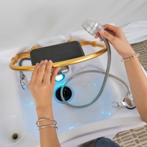 Defeinuo Luxury White Hair Washing Head Therapy Spa No Plumbing <strong>Portable</strong> <strong>Shampoo</strong> Basin <strong>Sink</strong> With 60l Water Tank for Beauty Bed - Product Image 5