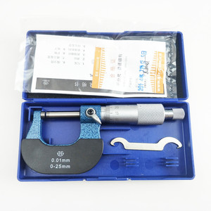 Qinghai Outside <b>Micrometer</b> 0-25mm 0.01mm Resolution Alloy Steel Measuring Tool - Product Image 1