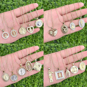 CH-LHN1438素敵なCZスター/目/月チャームネックレスゴールドメッキCZ小さなチャームネックレスゴールドCZ宗教ペンダントチェーンネックレス - Product Image 2