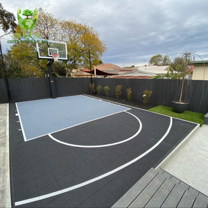 Piastrelle per Pavimenti Sportivi Modulari a Doppio Strato in PP, Pavimentazione Sospesa per Campi da Basket e Futsal - Product Image 1