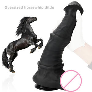 Zwarte paardenpenis voor mannen en vrouwen, extra grote seksproducten, buttplug, masturbatie-apparaten, penis-simulatie van siliconen - Product Image 1