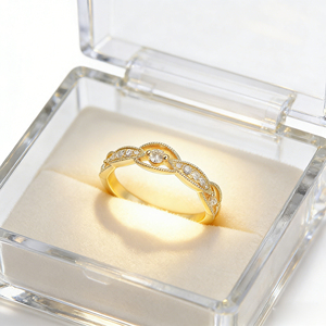Bague de fiançailles et de mode personnalisée en or massif 10K/14K/18K, argentée, avec pierre de laboratoire CVD de qualité IGI VVS-VS, taille brillant classique, style cluster - Product Image 4