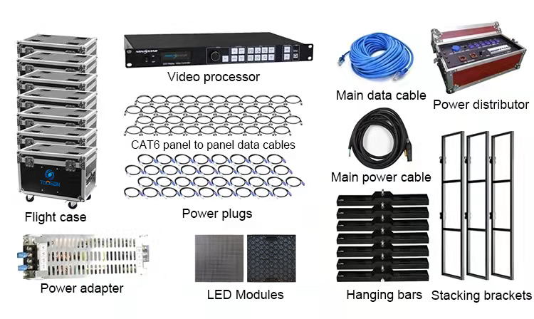Envisual P3.91 Outdoor LED Display Screen 500mmx500mm 5500cd/Sqm Brightness
