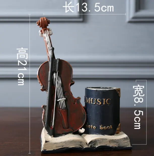 Американский винтажный держатель ручки для скрипки модель для макияжа коробка для хранения домашнего кабинета украшения офиса подарки