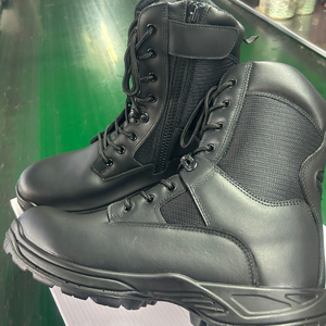 SF24 <b>Black</b> Leather High Top Tactical <b>Boots</b> <b>Waterproof</b> Lace Up Outdoor Shoes All Seasons Outdoor Activities - Product Image 2