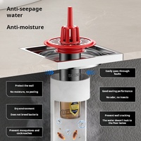 Couvercle de siphon de sol cylindrique en laiton moderne - Joint en silicone anti-odeur et anti-insectes pour drain de salle de bain/cuisine d'hôtel