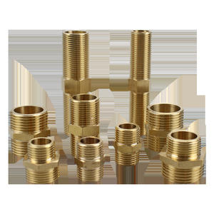 Raccord fileté réducteur tout cuivre 1 pouce pour eau et gaz, double filetage externe 4 points, direct 6 points pour usage en jardin - Product Image 1