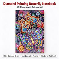 Kit de carnet de peinture diamant A5 Mandala avec strass de forme spéciale, 50 pages, cadeau créatif d'artisanat artistique pour adultes