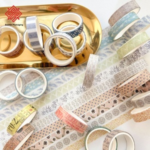 Kit de ruban adhésif washi à motifs pour carnets faits main, matériaux de loisirs créatifs, ruban décoratif et rouleau de scrapbooking, autocollants de paysages - Product Image 3