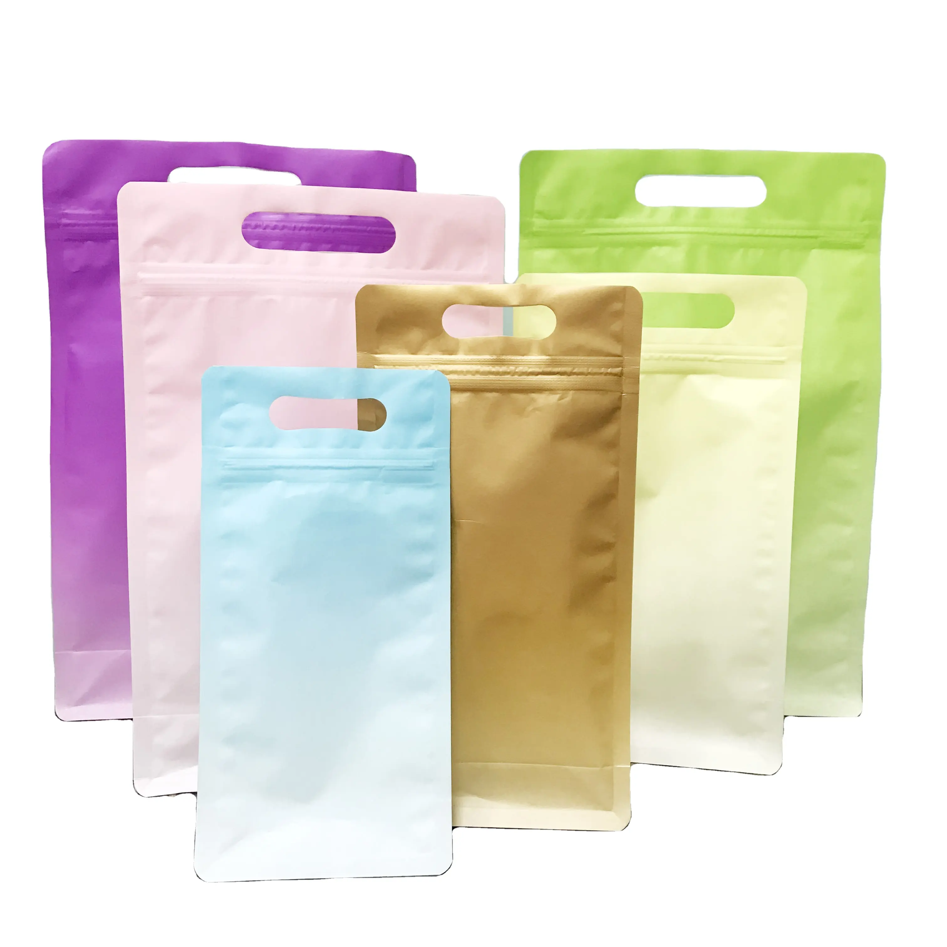 Tas Tote Plastik Warna Bawah Datar Tas Kosmetik Plastik dengan Pegangan Ritsleting Pvc